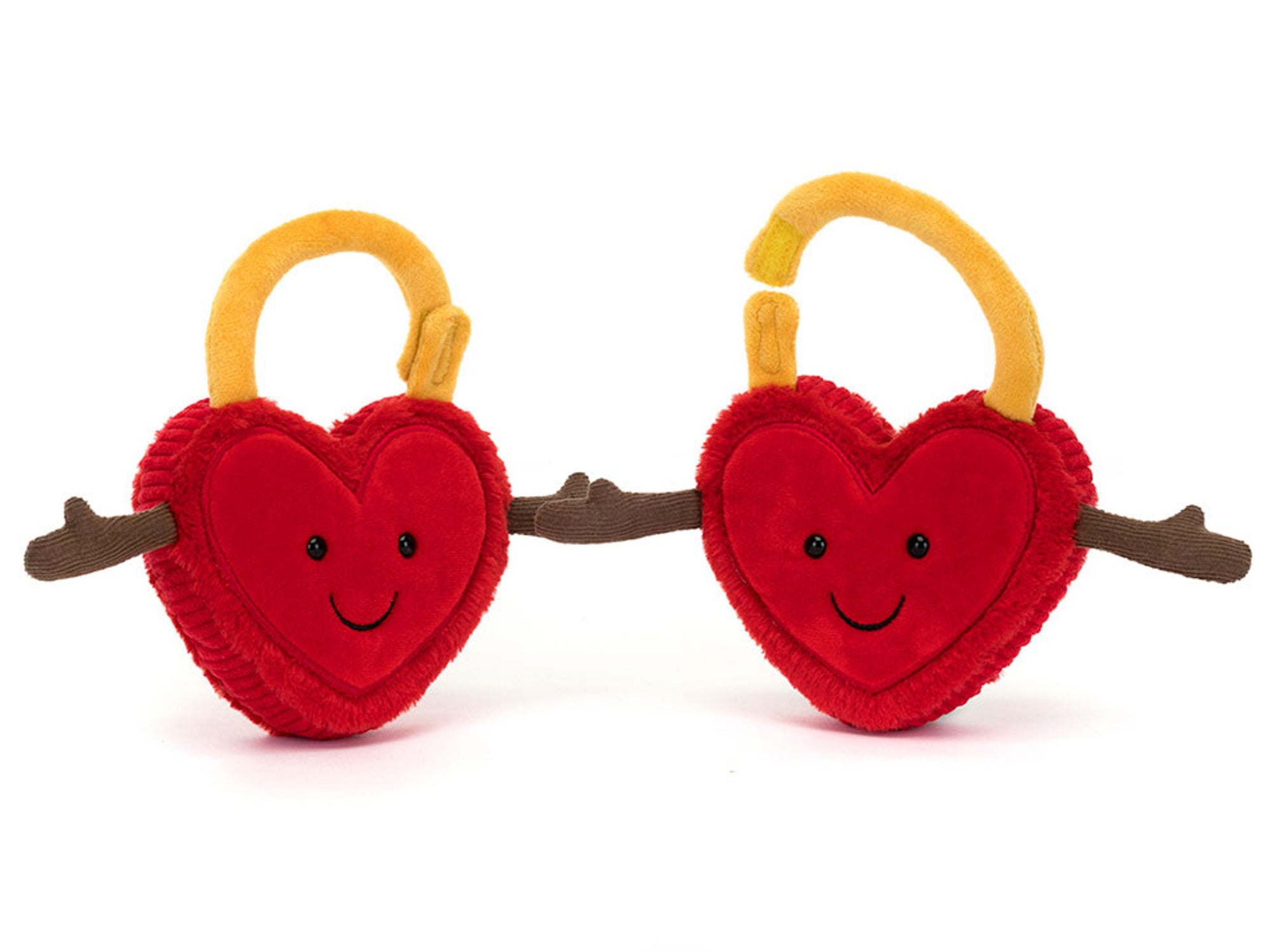 Achat Peluche Amuseables Cœurs amoureux - Val & Tina Love Locks - Jellycat