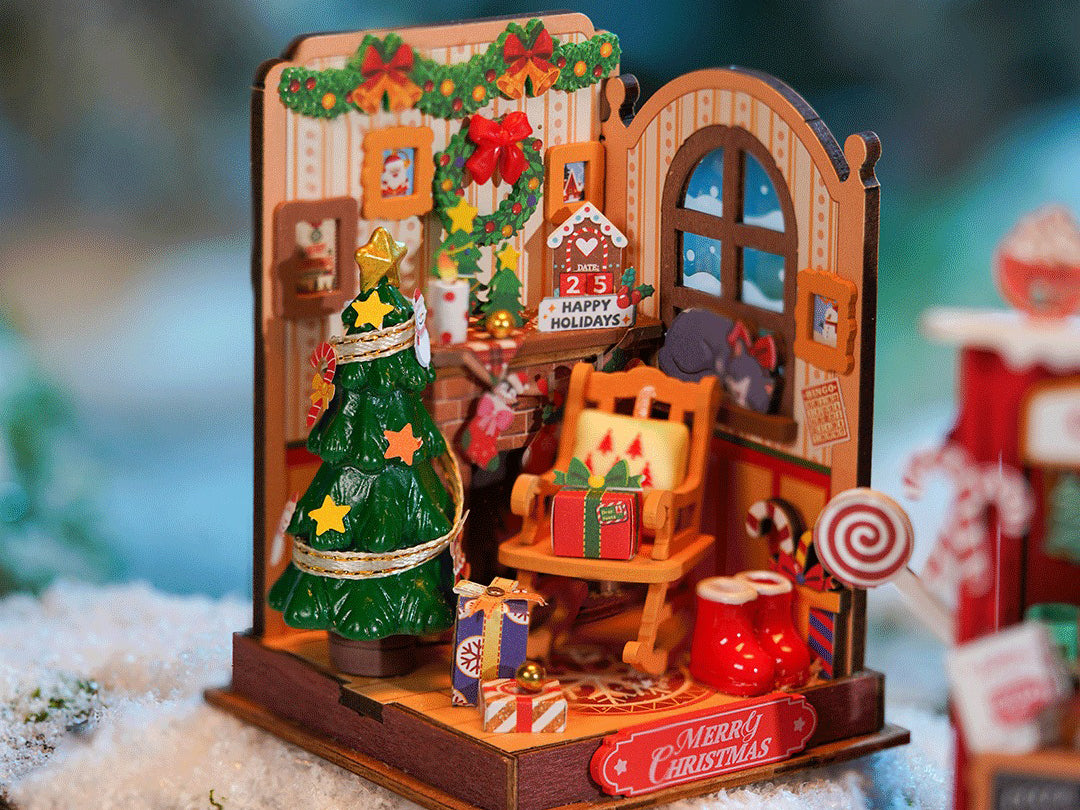 Pièce miniature - Cheminée de Noël (Christmas Fireplace) - Rolife