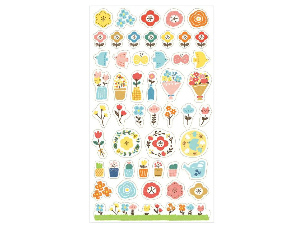 Achat Planche de 48 stickers planner - Fleurs