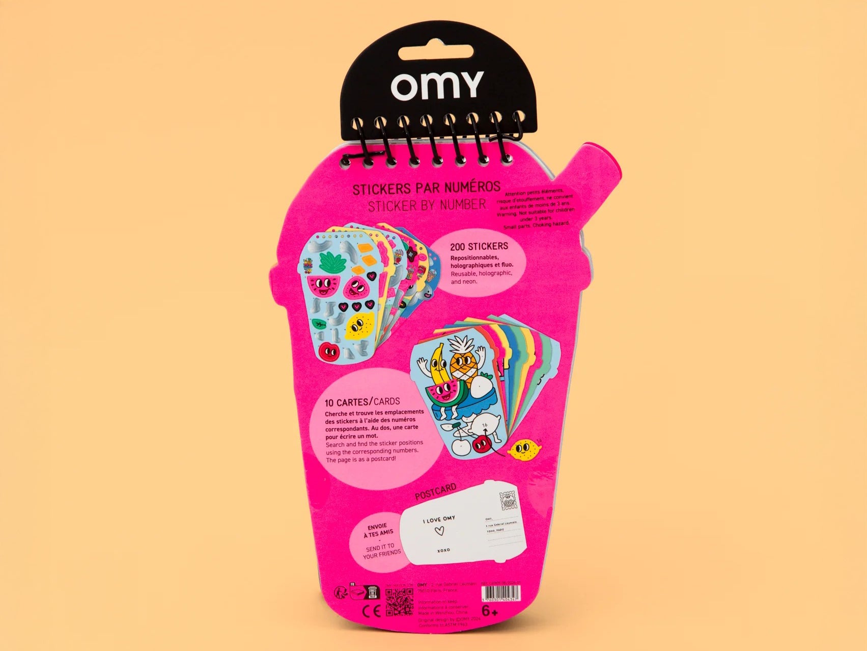 Carnet stickers au numéro - Bubble Tea - Omy