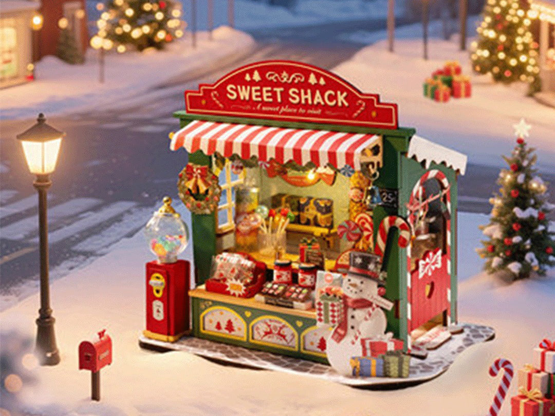 Pièce miniature - Stand de bonbons de Noël (Christmas Candy Stand) - Rolife