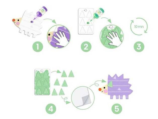 Peinture à doigts magique - Petites formes - Djeco