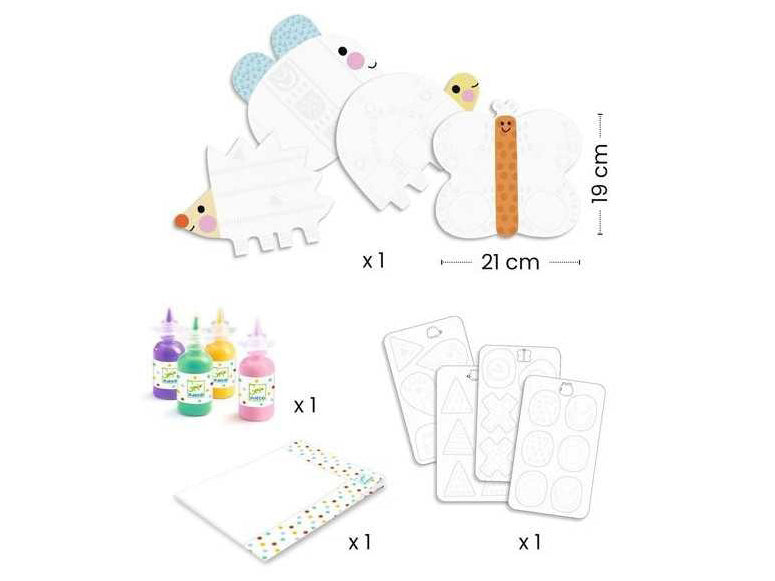 Peinture à doigts magique - Petites formes - Djeco