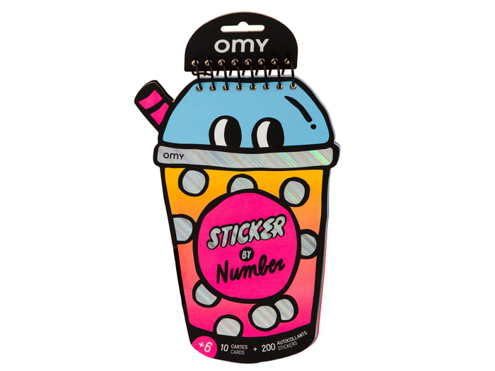 Achat Carnet stickers au numéro - Bubble Tea - Omy