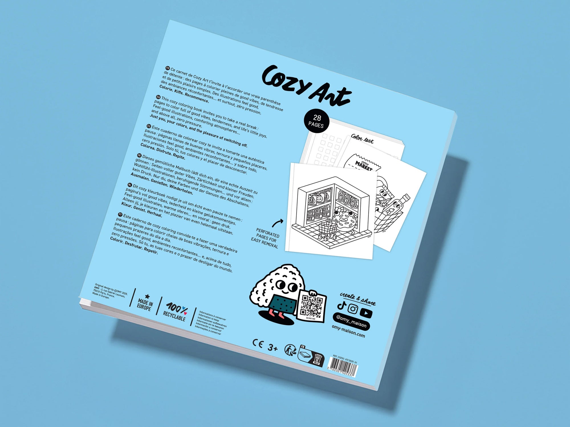 Cahier de coloriage Cozy Art - Supermarket - Omy