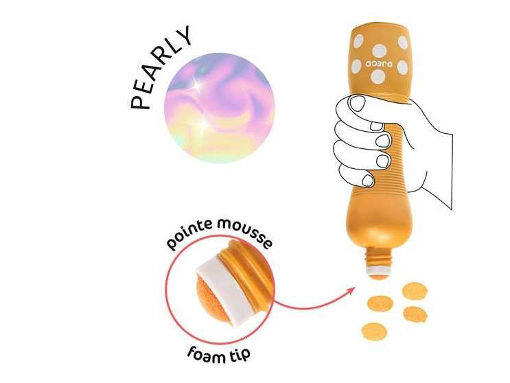 4 Marqueurs gros pois Pearly - Djeco