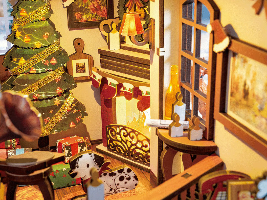 Book Nook - Pièce miniature - Christmas Indoor Scene - Rolife