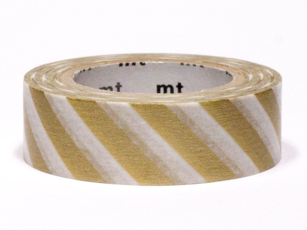 Masking tape washi motif - Rayures dorées