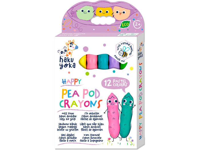 Achat 12 crayons pastel Happy Pea Pod - Haku Yoka