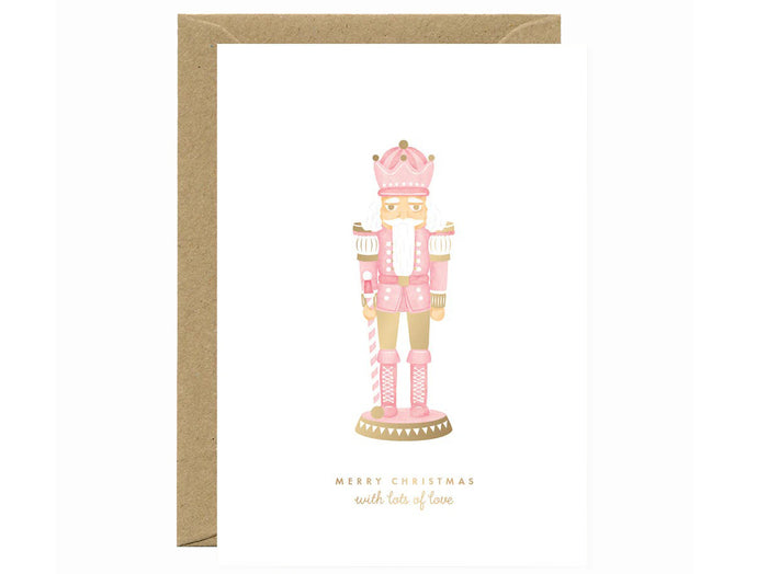 Achat Carte de Noël aquarelle - Pink Nutcracker - ATWS