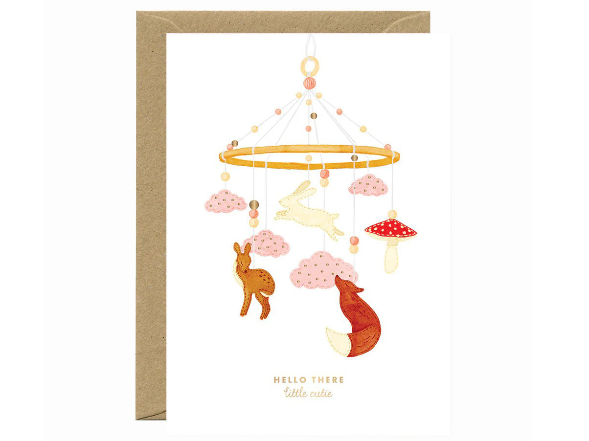 Achat Carte de naissance aquarelle - Hello there cutie - ATWS