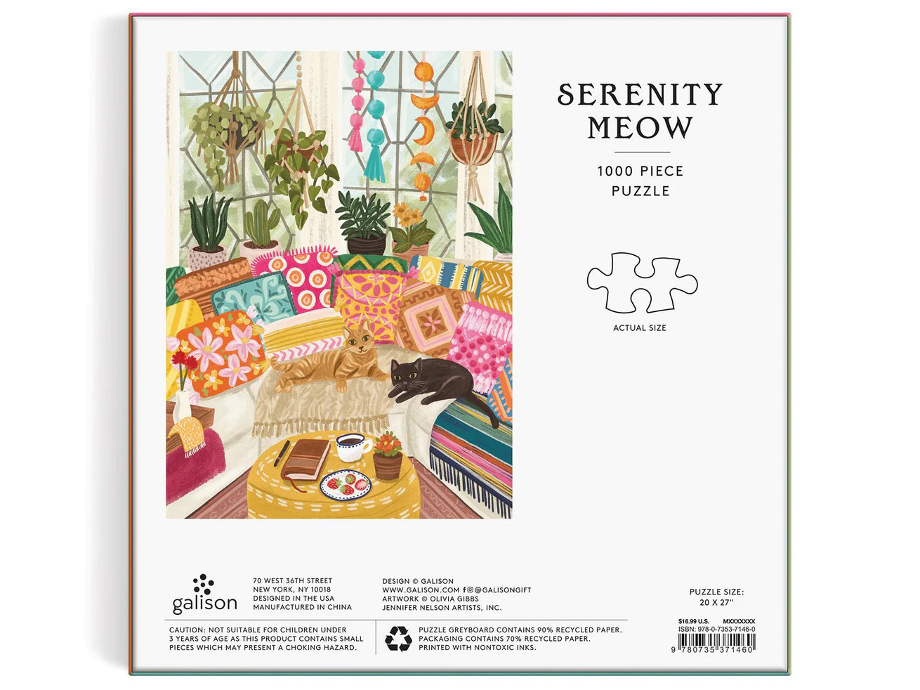 achat Puzzle Serenity Meow - 1000 pièces - Galison