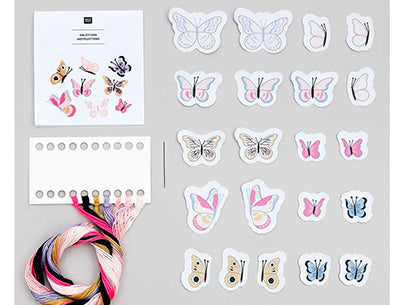 achat Kit de Broderie 21 Papillons - Stick & Stitch - Rico Design