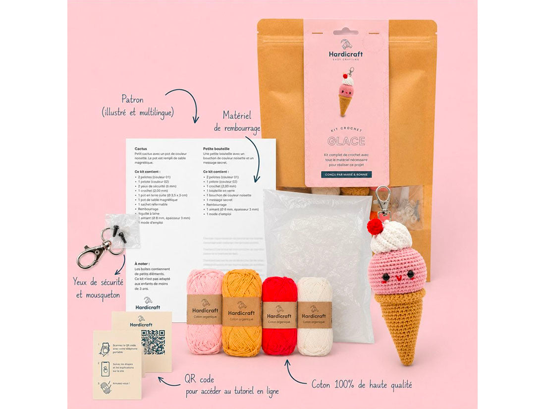 achat Kit crochet Bag Charm Ice Cream - Hardicraft
