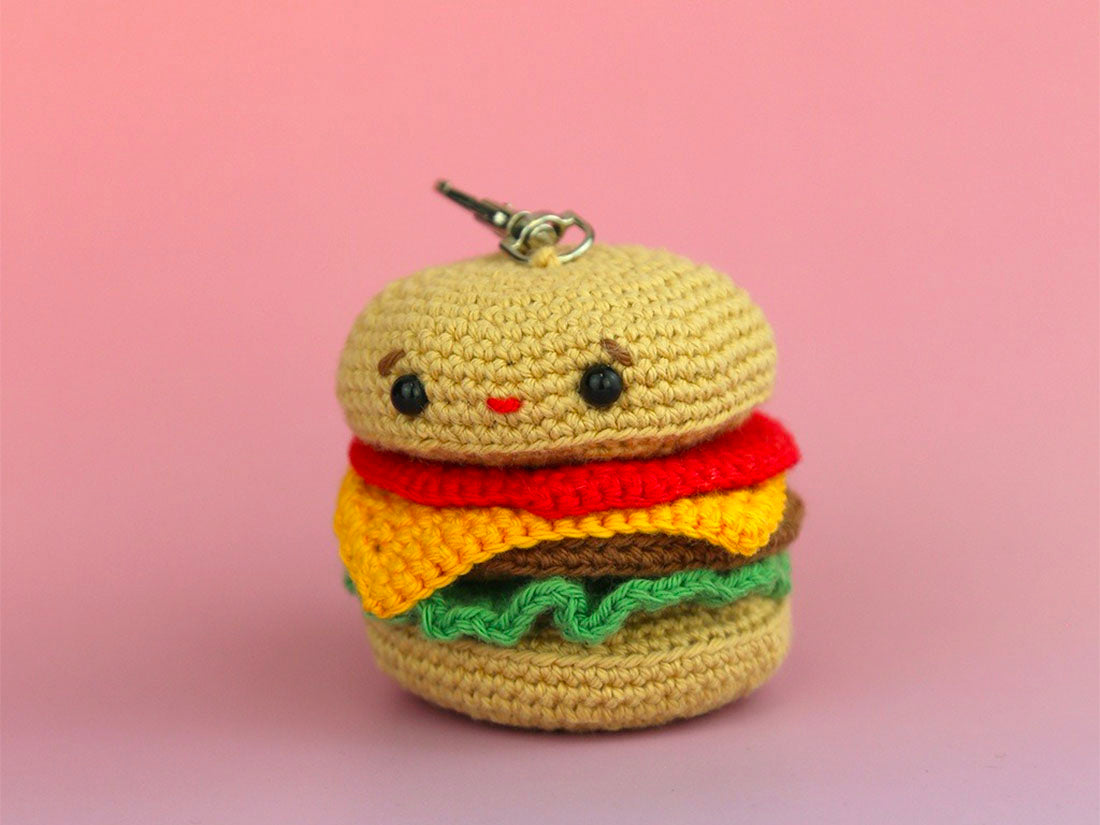 achat Kit Crochet Bag Charm Hamburger - Hardicraft