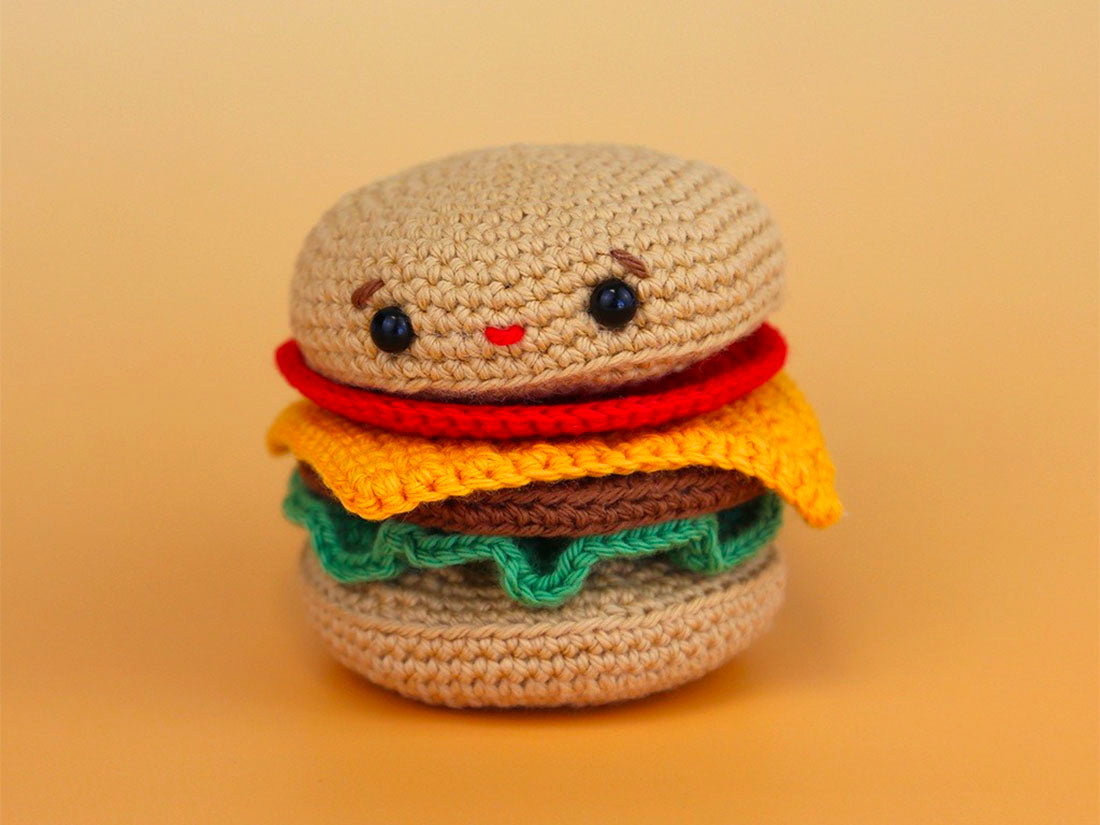 achat Kit Crochet Bag Charm Hamburger - Hardicraft