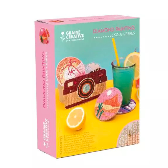 Achat Kit 6 sous-verres à strasser - Graine Créative