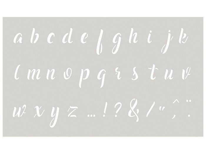 achat Pochoir Décor 12 x 20 - Alphabet Minuscule N°2