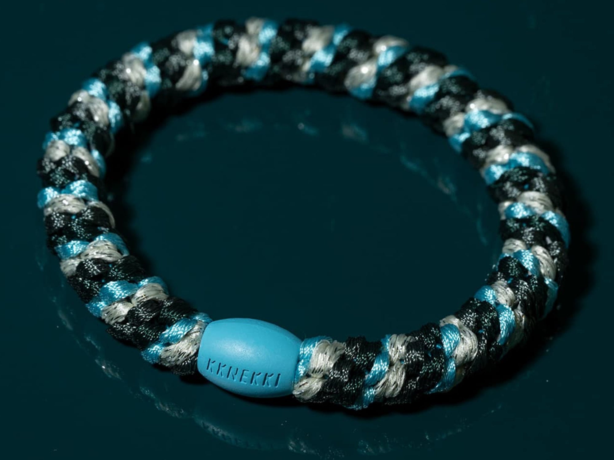 achat Élastique cheveux Mix turquoise jungle pailleté - Kknekki