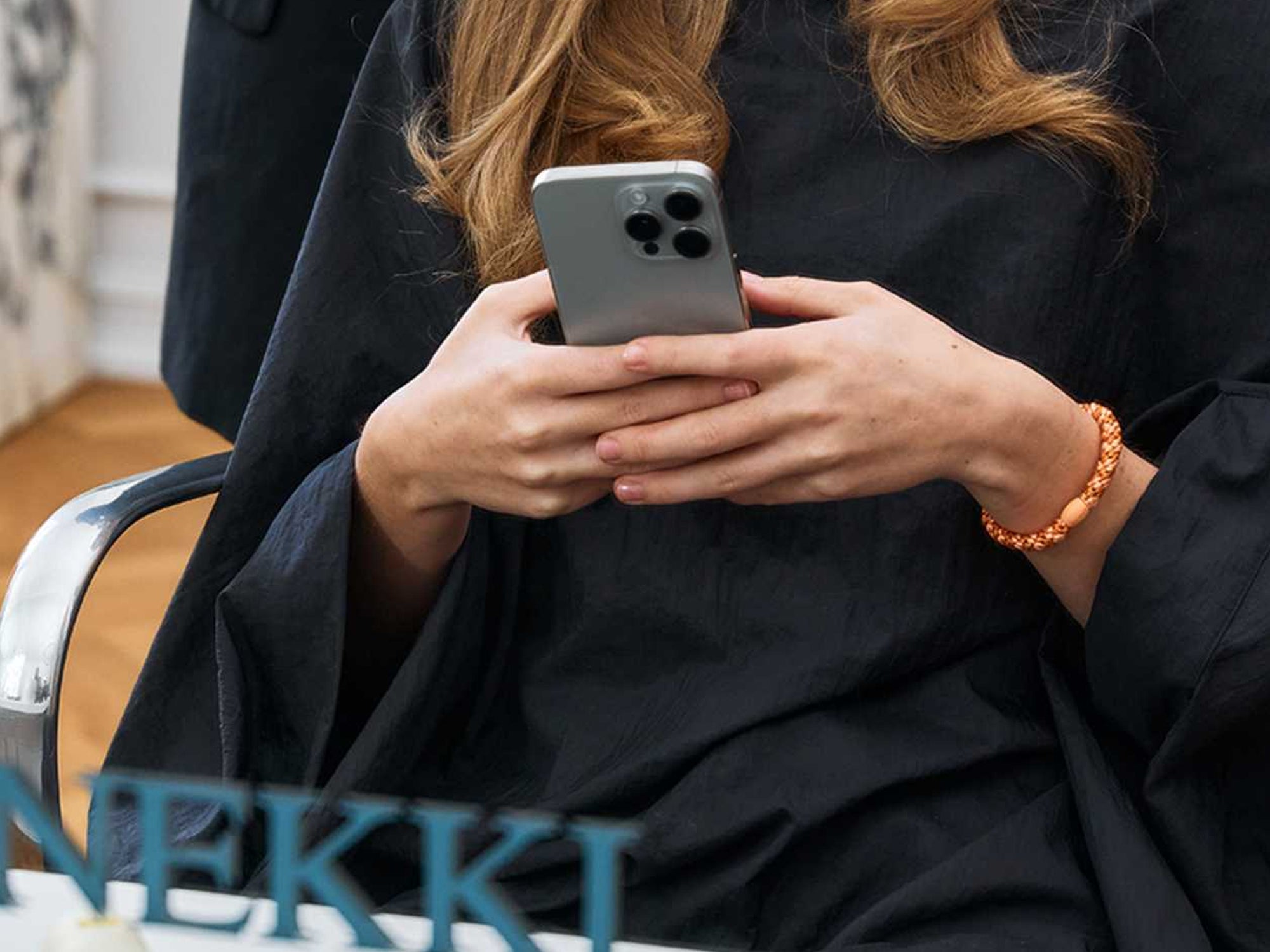 achat Élastique cheveux Rayé orange délavé pailleté - Kknekki