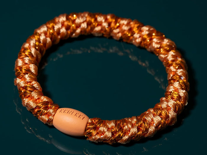 Achat Élastique cheveux Rayé orange délavé pailleté - Kknekki