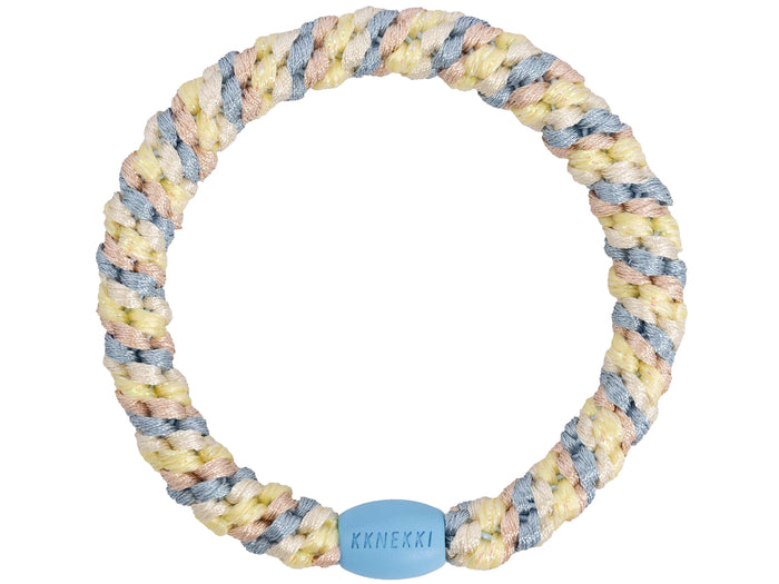 Achat Élastique cheveux Mix bleu océan & jaune clair pailleté - Kknekki