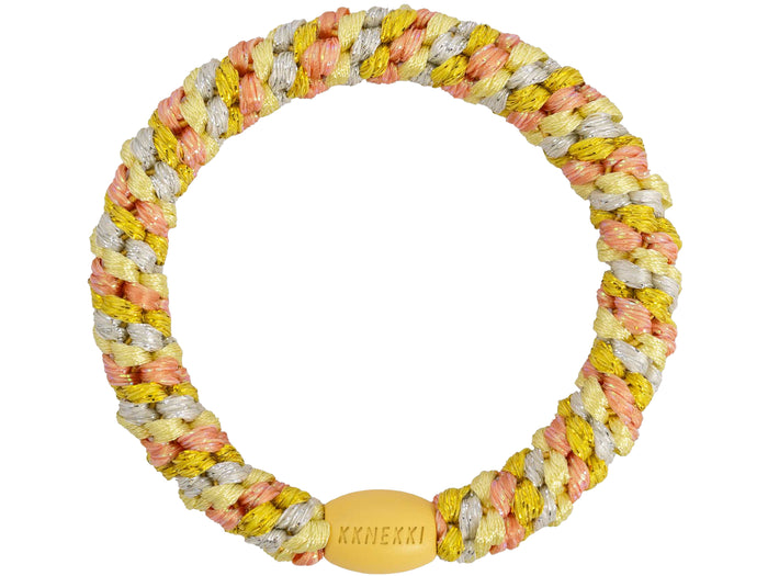 Achat Élastique cheveux Mix jaune & pêche pailleté - Kknekki