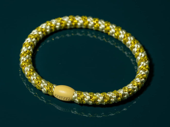 Achat Élastique cheveux Slim Rayé jaune clair soleil pailleté - Kknekki