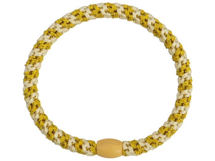 Achat Élastique cheveux Slim Rayé jaune clair soleil pailleté - Kknekki