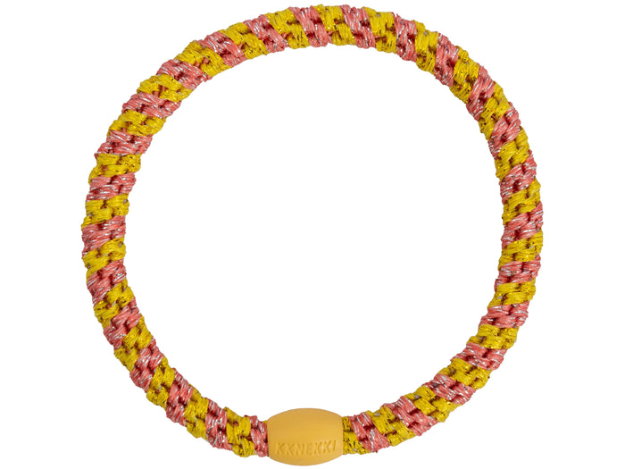 Achat Élastique cheveux Slim Rayé corail pailleté - Kknekki