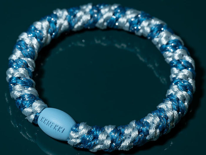 Achat Élastique cheveux Rayé bleu bébé pailleté - Kknekki