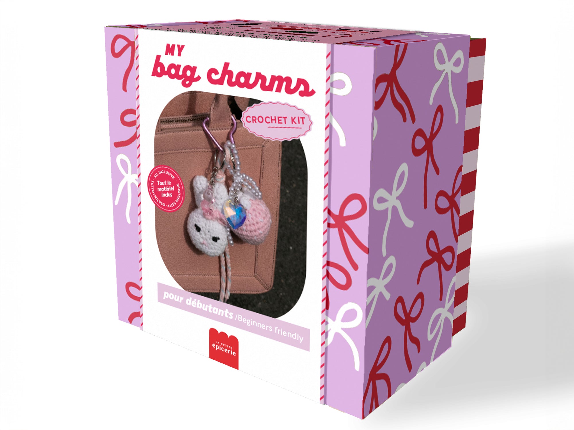 Achat Kit crochet pour débutant - bag charms- glam pink