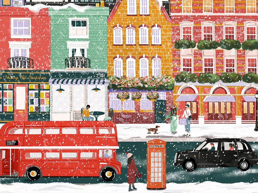 achat Puzzle Londres À Noël 1000 pièces - Pieces & Peace