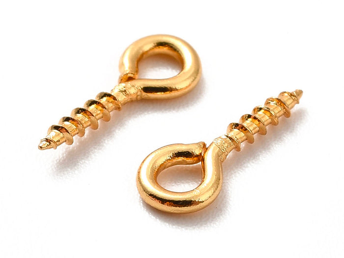 Achat 20 Pitons à œillet dorés 18K pour bijoux DIY