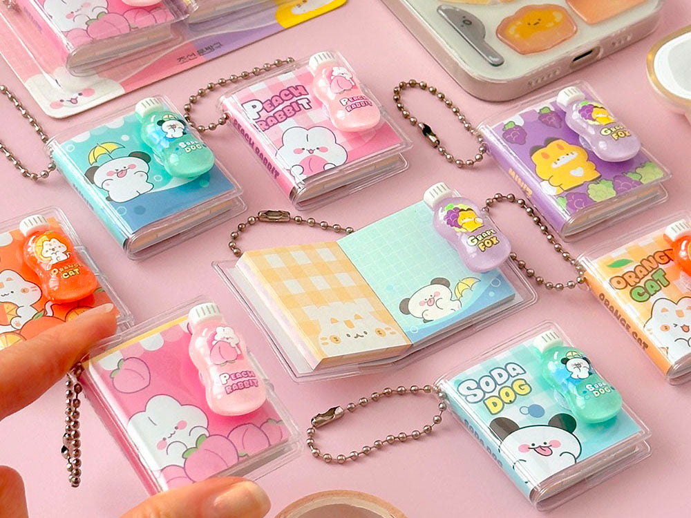 achat Lot de 2 Porte-clés mini carnets - Miniz Buddy  (couleurs aléatoires)