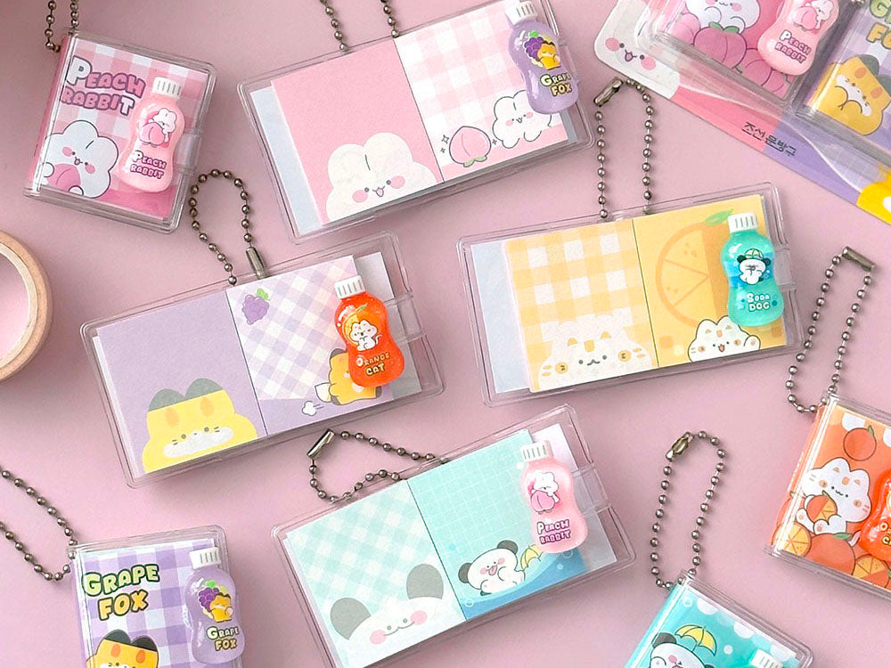 achat Lot de 2 Porte-clés mini carnets - Miniz Buddy  (couleurs aléatoires)