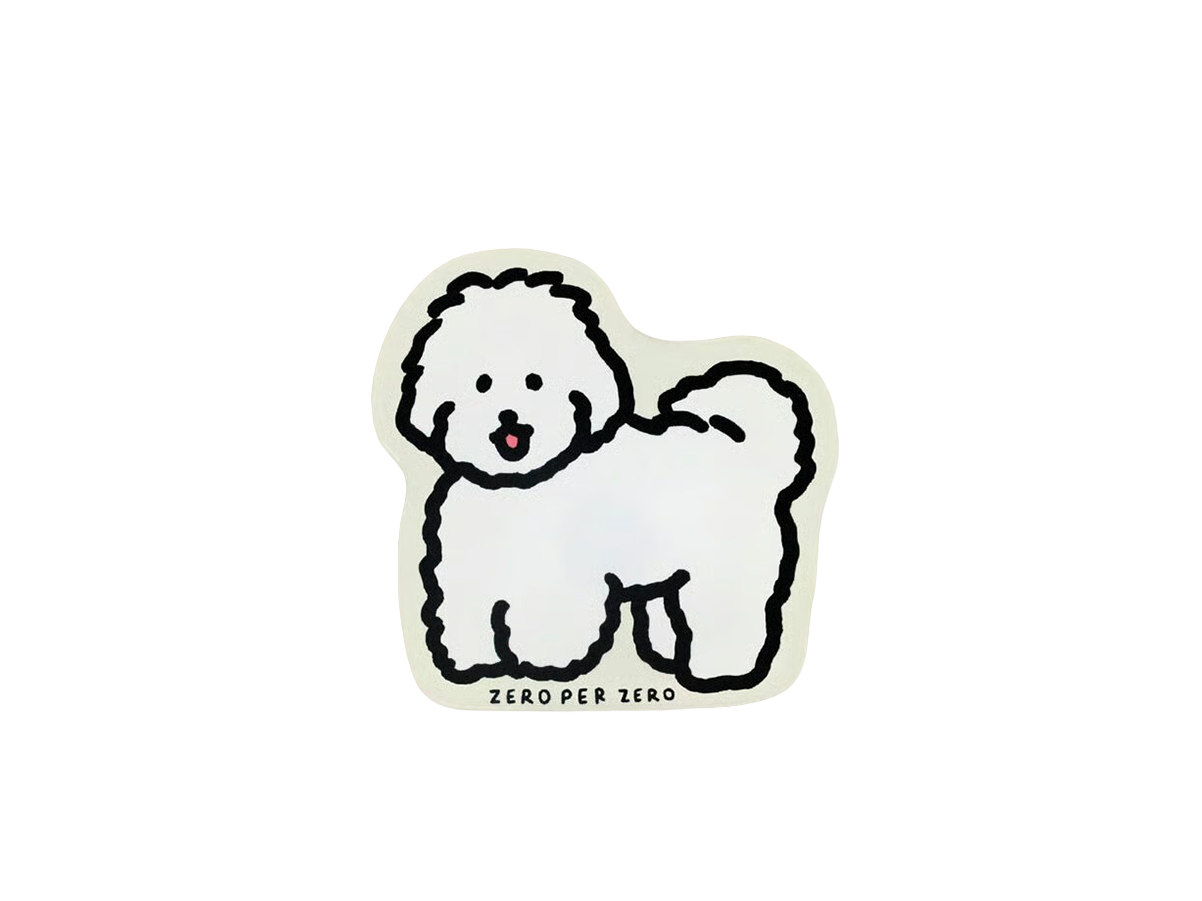 achat Magnet Chien blanc 2 - Zero per Zero