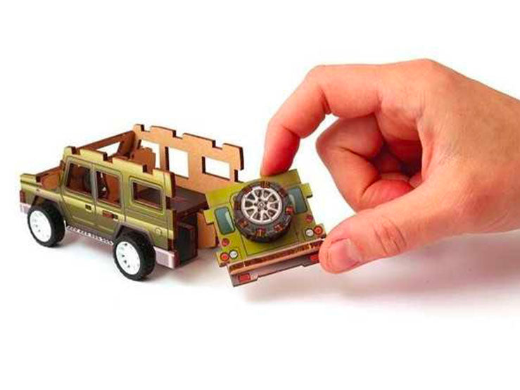 achat Maquette 3D Bois - Véhicule 4X4