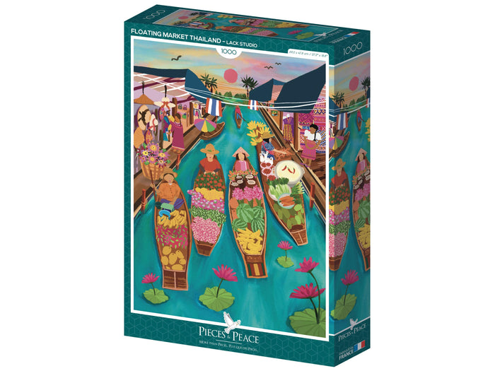 Achat Puzzle Marché Flottant en Thaïlande 1000 pièces - Pieces & Peace