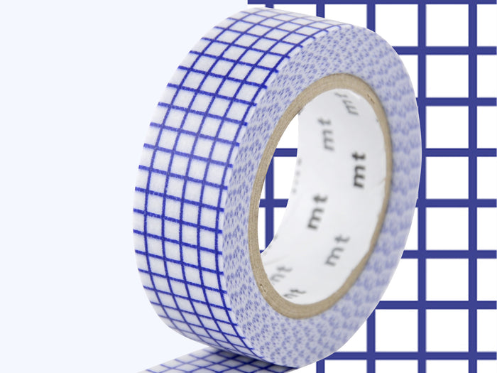 Achat Masking Tape MT Motif quadrillage bleu - Scrapbooking