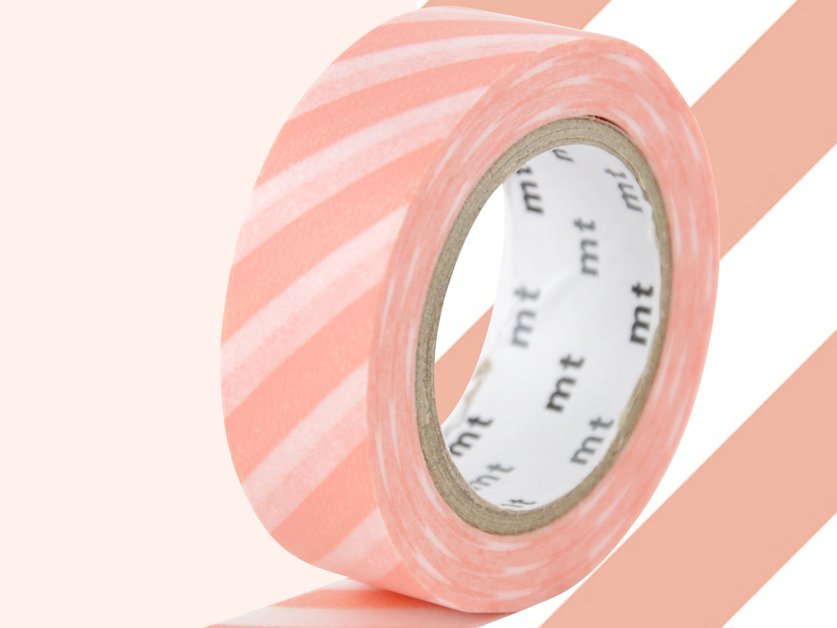 achat Masking Tape MT Motif rayure saumon - Scrapbooking