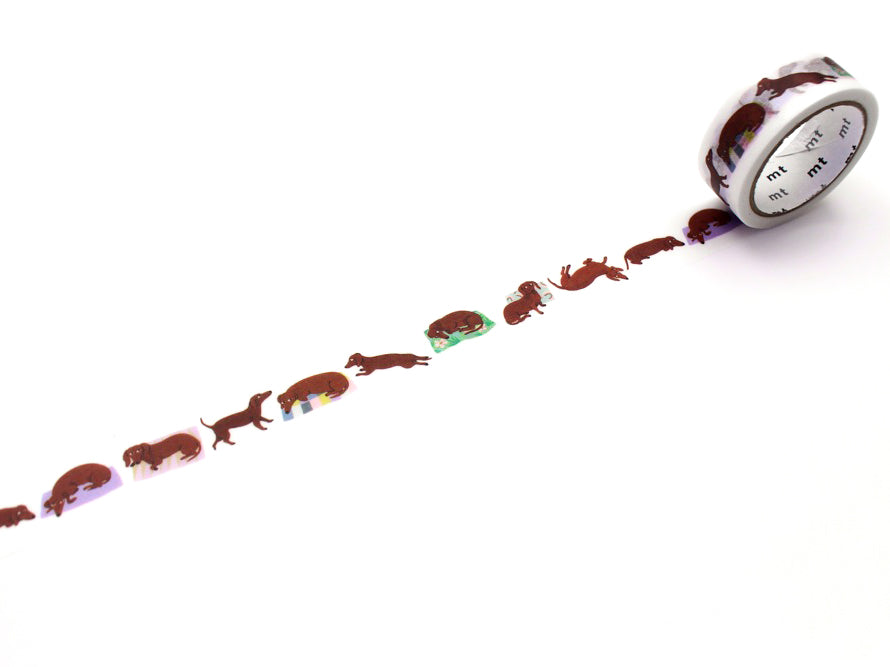 Achat Masking Tape MT x Lea Maupetit teckel scrapbooking - 1,5 cm x 5 m