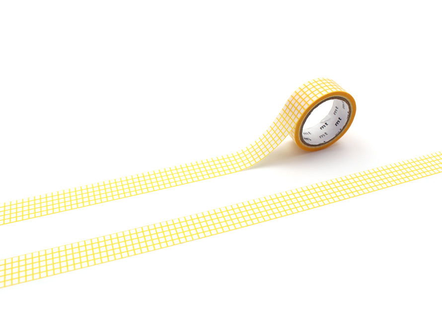 achat Masking Tape MT quadrillage jaune - Scrapbooking 1,5 cm x 5 m