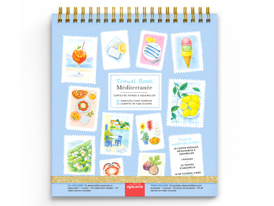 Achat Travel Book - Carnet aquarelle - thème Méditerrannée