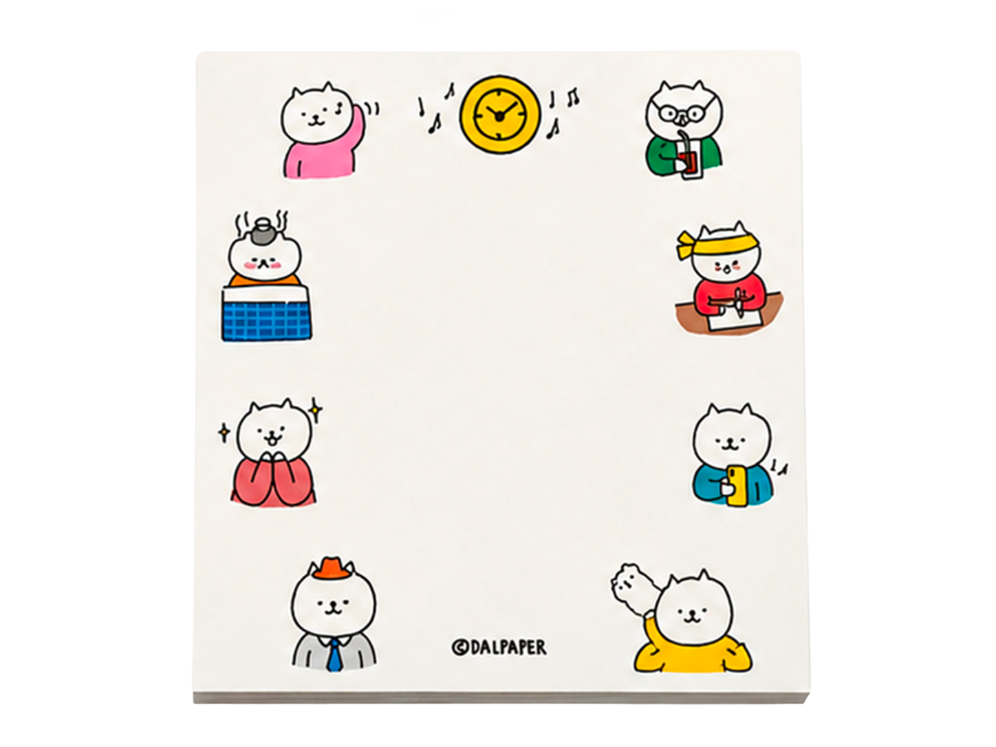 Achat Bloc mémo Cat's Life Enjoy - Horloge