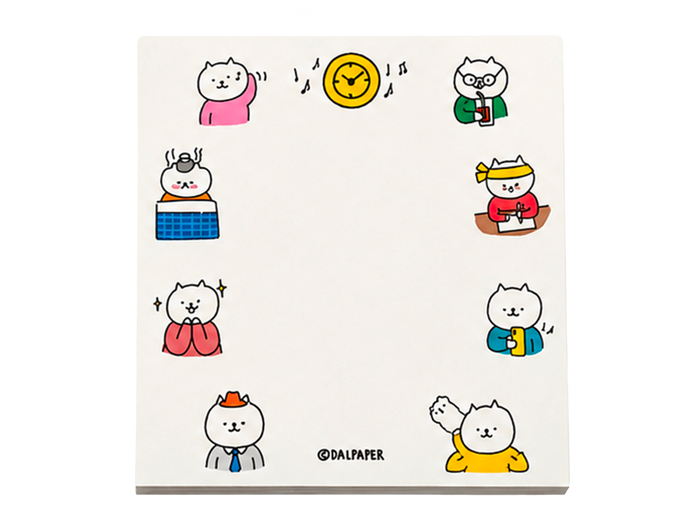 Achat Bloc mémo Cat's Life Enjoy - Horloge
