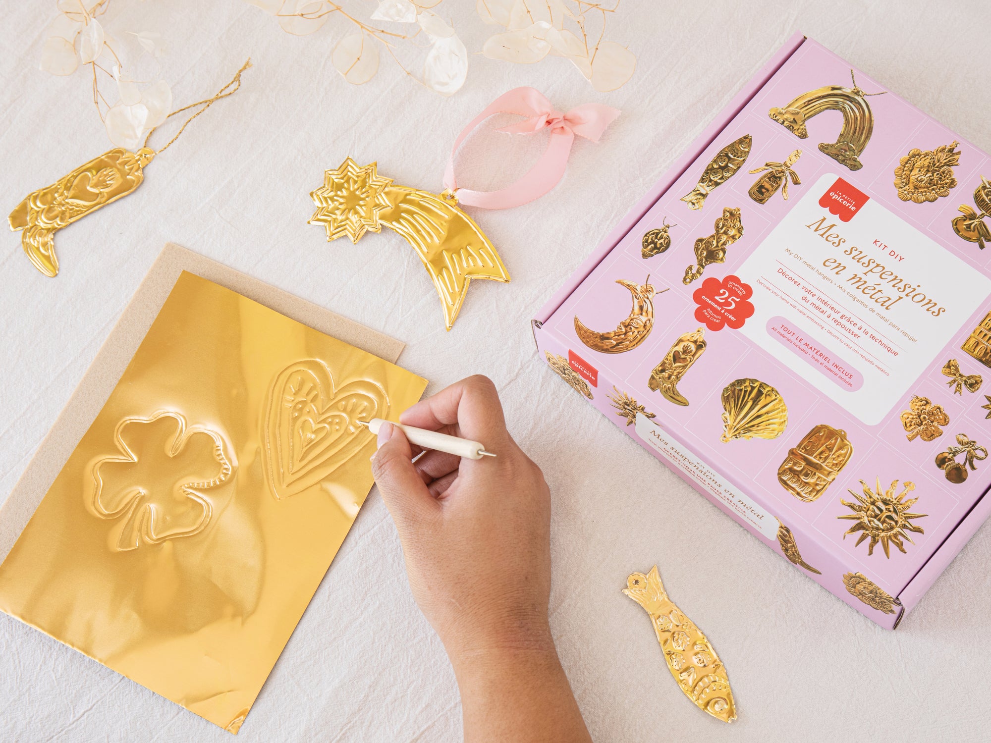 Kit DIY métal à repousser - Mes suspensions en métal