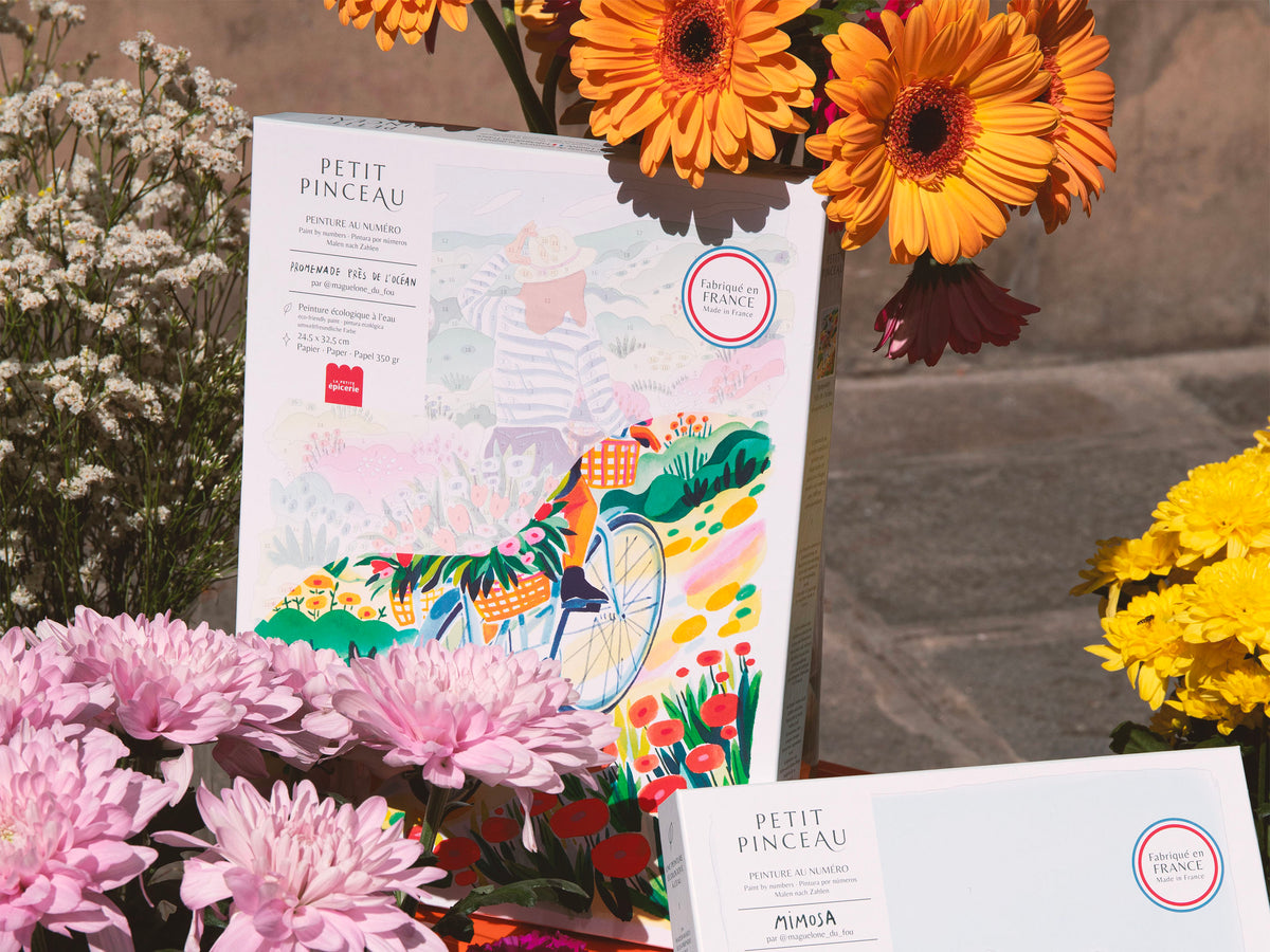 achat Coffret peinture au numéro - Petit Pinceau - Promenade près de l'océan par Maguelone du Fou