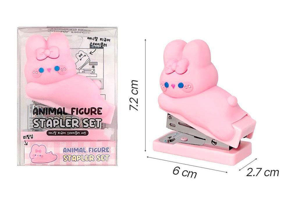 achat Set mini agrafeuse Lapin rose Kawaii & agrafes