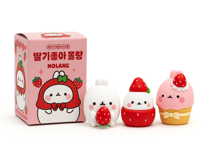 Achat Boîte à figurines aléatoires Molang adore les fraises